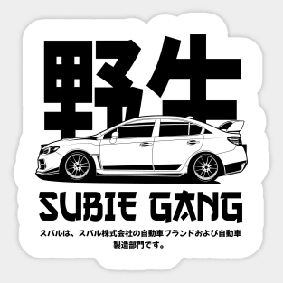 Subie gang black print Sticker